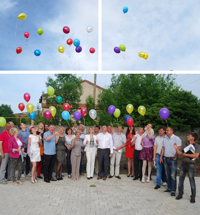 В завершении каждый участник написал свое желание на листке и запустил его в небо на воздушном шарике
